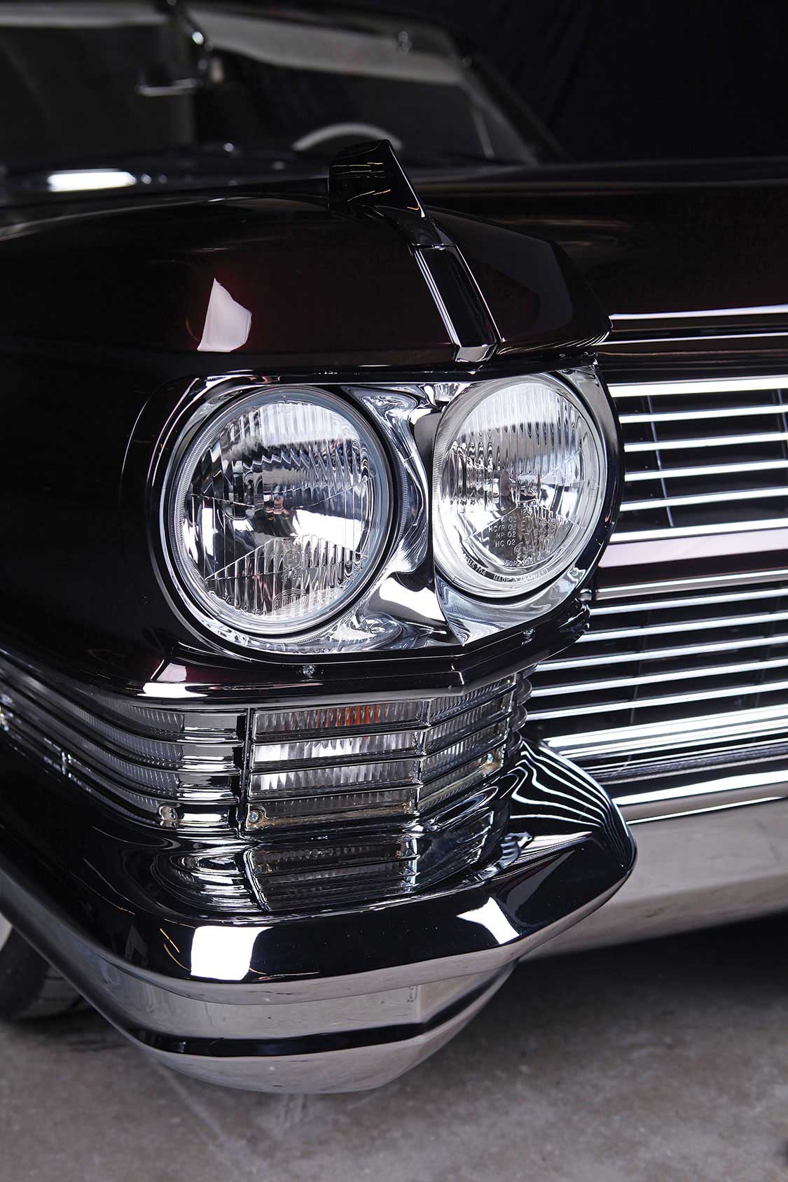 OEM headlights on a Cadillac Coupe DeVille