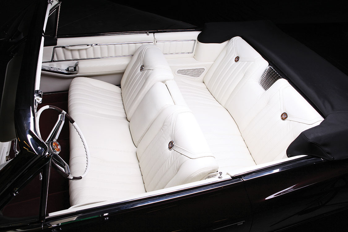 White interior on a Cadillac Coupe 