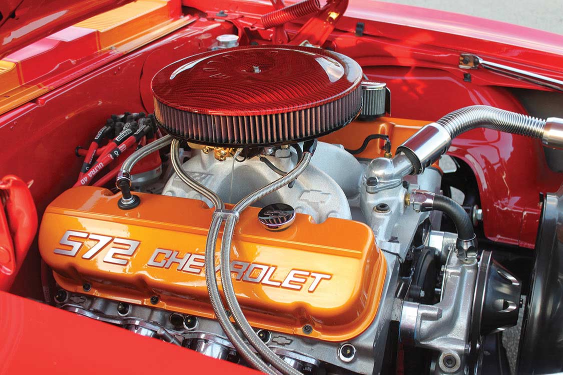 The engine of 1967 Chevrolet Camaro