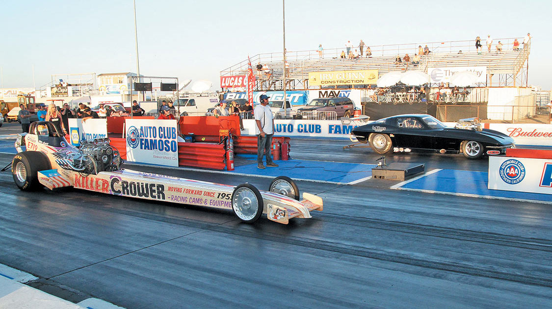 The 7.0 Pro A final matched Mike Smith in the left lane against Steve Faller in the right.  