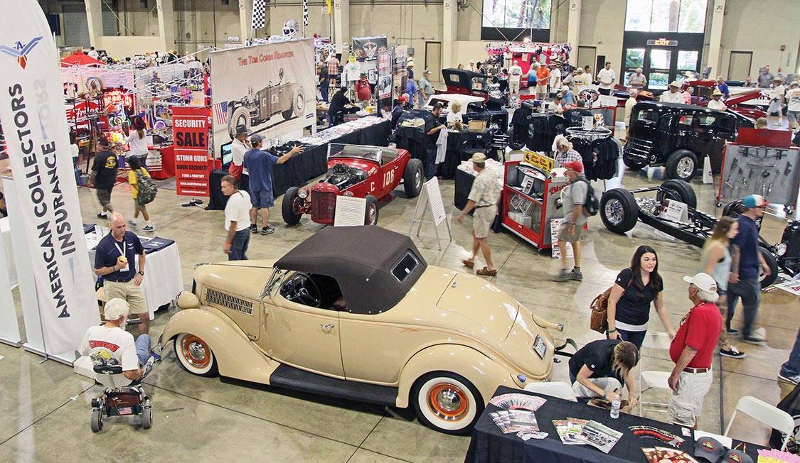 Inside building 4 of 52ND ANNUAL L.A. ROADSTERS SHOW & SWAP