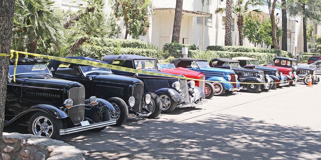 Car clubs, from the San Francisco area, lined up their roadsters.