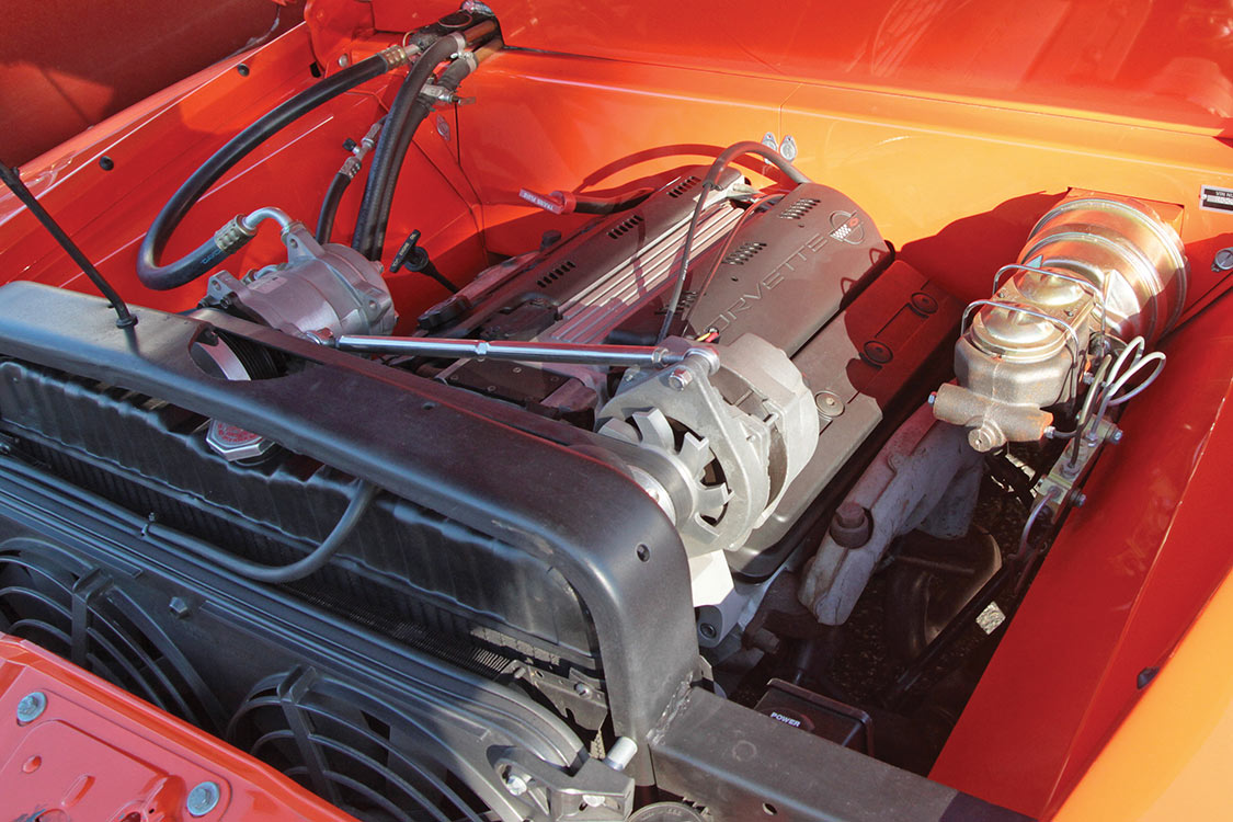 Engine of LS1 Chevy-powered Studebaker pickup