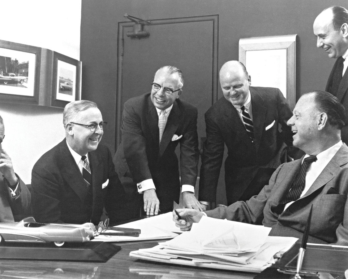 From L to R: Howard O’Leary, J.S. McDaniel, Bill Mitchell, Earl (seated) and Ned Nickles.