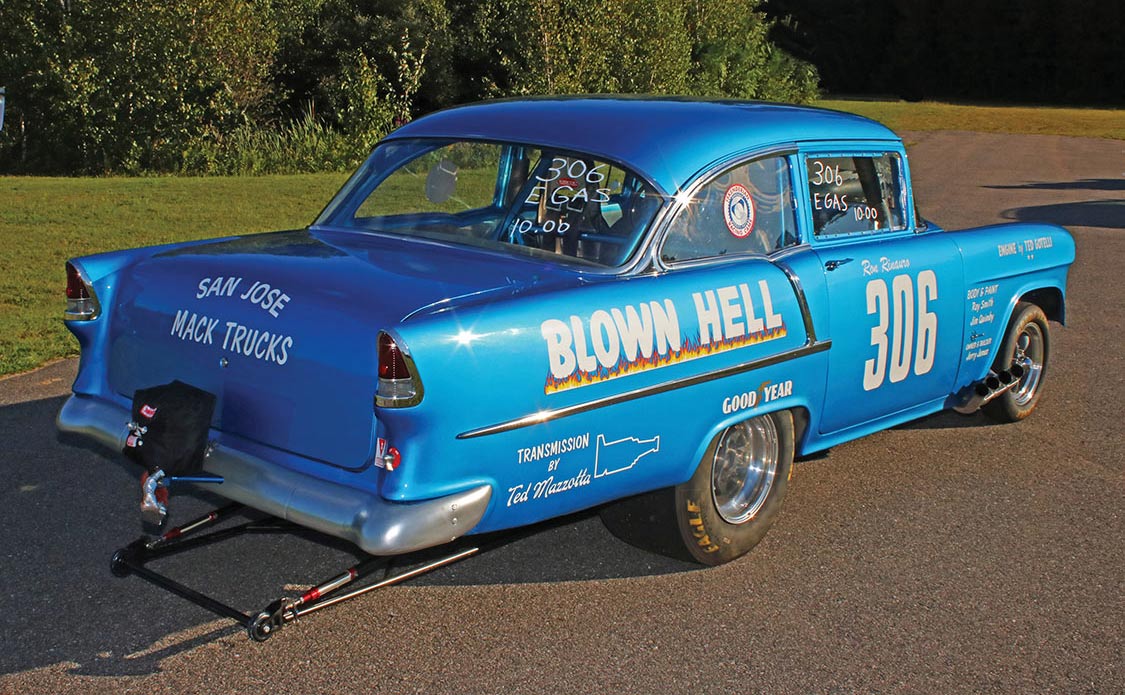 The rear-end of Chevy Gasser