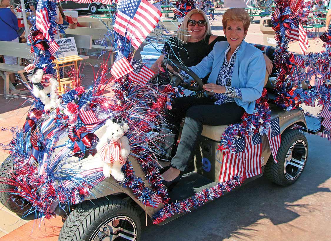 President – Debbie Baker and her famous golf cart.