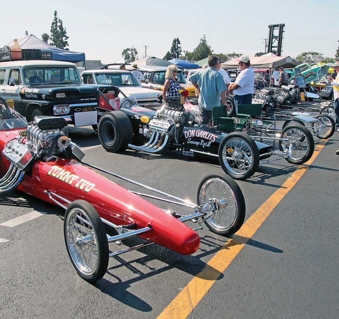 Tommy Ivo’s dragster and Don Garlits dragster 