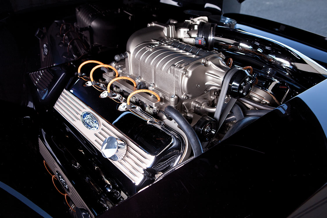 supercharged Ford 5.0L Coyote engine by Roush Performance 