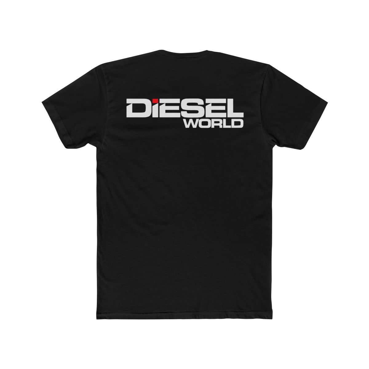 Diesel World Black - Men's Cotton Crew Tee - Motortopia